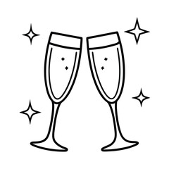 two glasses of champagne