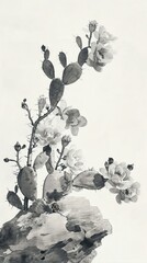 Painting drawing flower sketch.