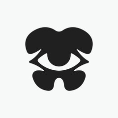 Tooth Shape with Eye Vision Logo Concept Template Design