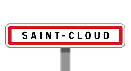 Panneau d'entrée Saint-Cloud, Hauts-de-Seine, Île-de-France