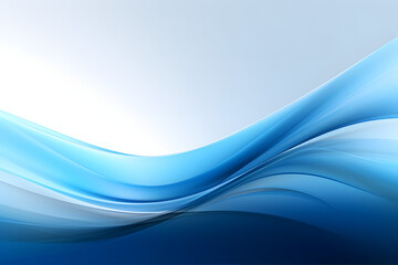 Fototapeta premium Decorative fragility and softness light blue gradient waves. Design for beautiful brochures, flyers, business, banners, marketing...