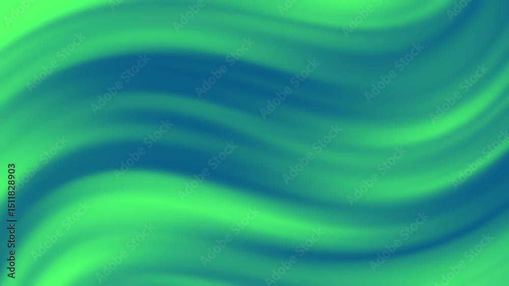 Poster a smooth gradient abstract background with green and blue wavy lines creating a soft, flowing effect