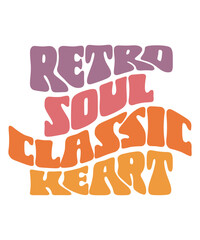 Retro Soul Classic Heart Groovy SVG, Bundle, hippie svg, Vintage svg & Retro Aesthetic svg, trendy svg, retro svg, svg files wavy text