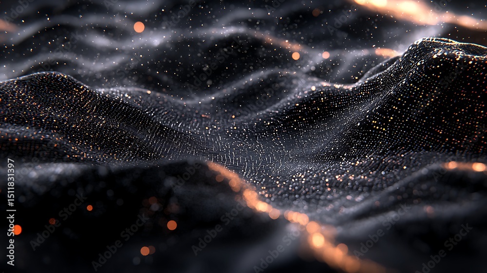Poster exploring dynamic motion patterns in abstract landscapes digital art surreal environment close-up vi
