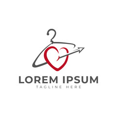 Love Fashion Business Logo Vector Icon Illustration