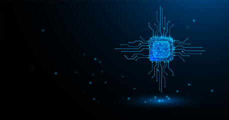 Technology style microchip background image. Technology graphic design background. Vector illustration. Vector Abstract technology circuit lines. Technology vector background.Eps10 vector illustration