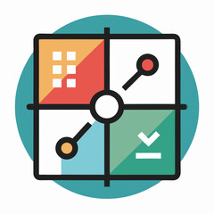 Business model canvas icon on white background