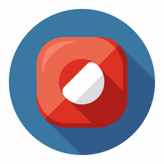 Call-to-action button icon on white background