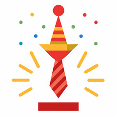 Office celebration icon on white background