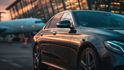 Luxury car at airport