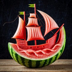 Ripe watermelon