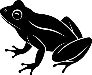 frog on a white background, frog silhouette 