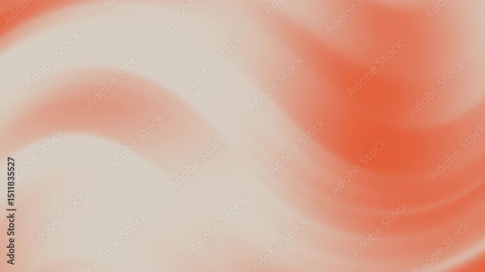 Poster soft, wavy abstract background with smooth gradient transitions of coral and cream colors, abstract 
