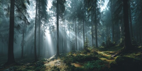 Fototapeta premium Soft Light Through Forest Canopy