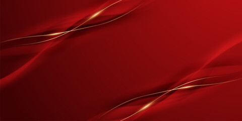 Abstract background design modern red and gold geometric elements vector illustration