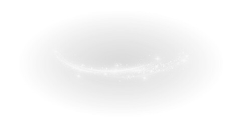 snow globe on a white.Magic spiral with sparkles.White light effect.Glitter particles with lines.Swirl effect.PNG