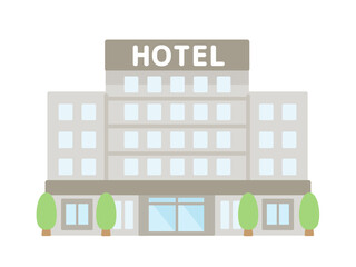 ホテル  建物  イラスト