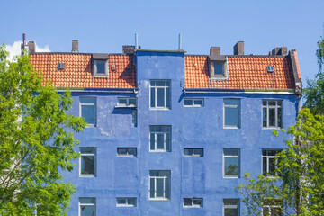 Altbauten, Rückseite, Wohngebäude, Bremerhaven, Bremen, Deutschland