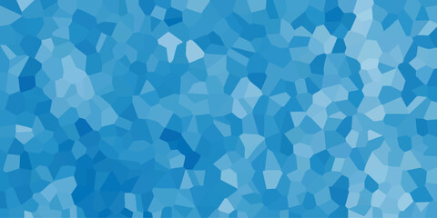 Abstract blue geometric background design with mosaic style and varying shades of blue color creates visual texture