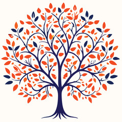 Obraz premium Eucalyptus trees icon set on white background. Stylized olive tree with lush green leaves. Decorative Stylized Tree Vector Set – Colorful Seasonal Trees with Leaves and Fruit for Nature vector design.