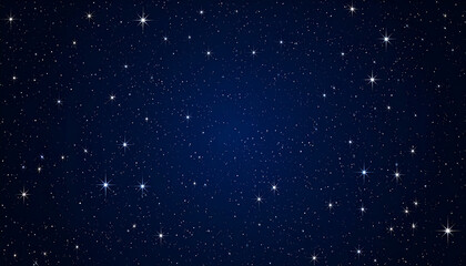 Starry Space Background with Glowing Stars in the Night Sky. Universe Galaxy Pattern

