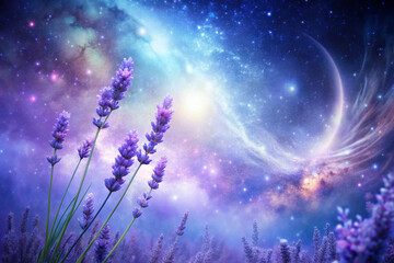 Watercolor with galaxy-like scatter and gentle edge flow