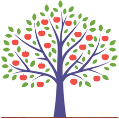 Eucalyptus trees icon set on white background. Stylized olive tree with lush green leaves. Decorative Stylized Tree Vector Set – Colorful Seasonal Trees with Leaves and Fruit for Nature vector design.