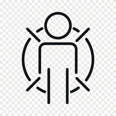 Headhunting, recruitment, employee search, vector line icon