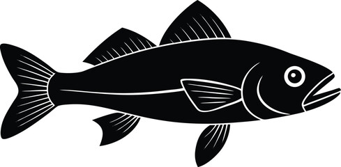 walleye illustration on white background  marble l.eps