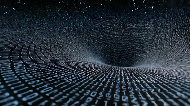 3D Number Grid Vortex Illustrating the Complexity of Irrational Numbers