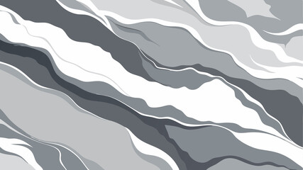 Abstract gray layered waves composition suitable for screen background and wallpaper design
