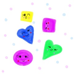 にこにこカラフルで可愛くてポップなキャラ