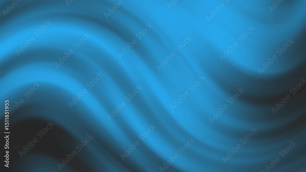Poster blue abstract waves with smooth gradient and soft flowing curves create a calming, modern background