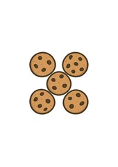 Obraz premium Chocolate Chip Cookies Vector Pack