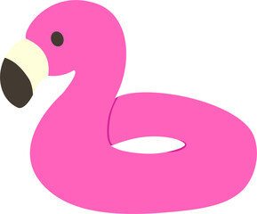 flamingo pool float vector