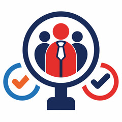 Competitor analysis icon on white background