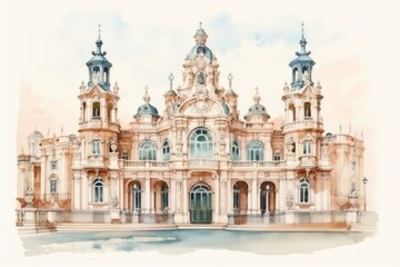 Obraz premium Architecture building water city.