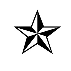 3D Five-Pointed Star Vector Design