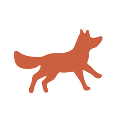 red fox, animal illustration, vector graphic, minimalist design