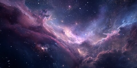 Fototapeta premium Vibrant Nebula in Deep Space