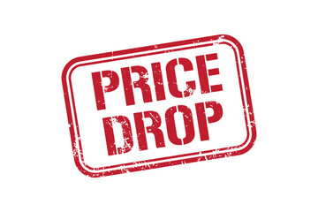 price drop grunge red stamp