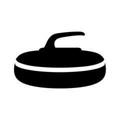 A curling stone vector illustration isolated on a white background