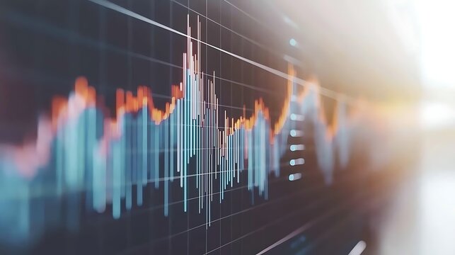  Analyzing market trends financial data digital analytics professional office high-tech environment close-up view
