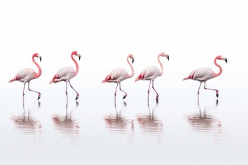 Obraz premium Flamingo animal bird reflection.