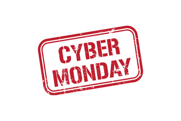 cyber monday grunge red stamp