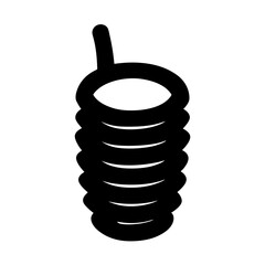 silhouette of a coil spring