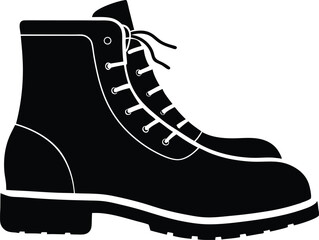 Work Boots Icon Vector Art, Boots silhouette SVG