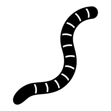 black worm isolated on white clip art preview