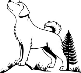 vector illustration of a dog