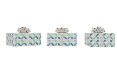 christmas gift with transparent background